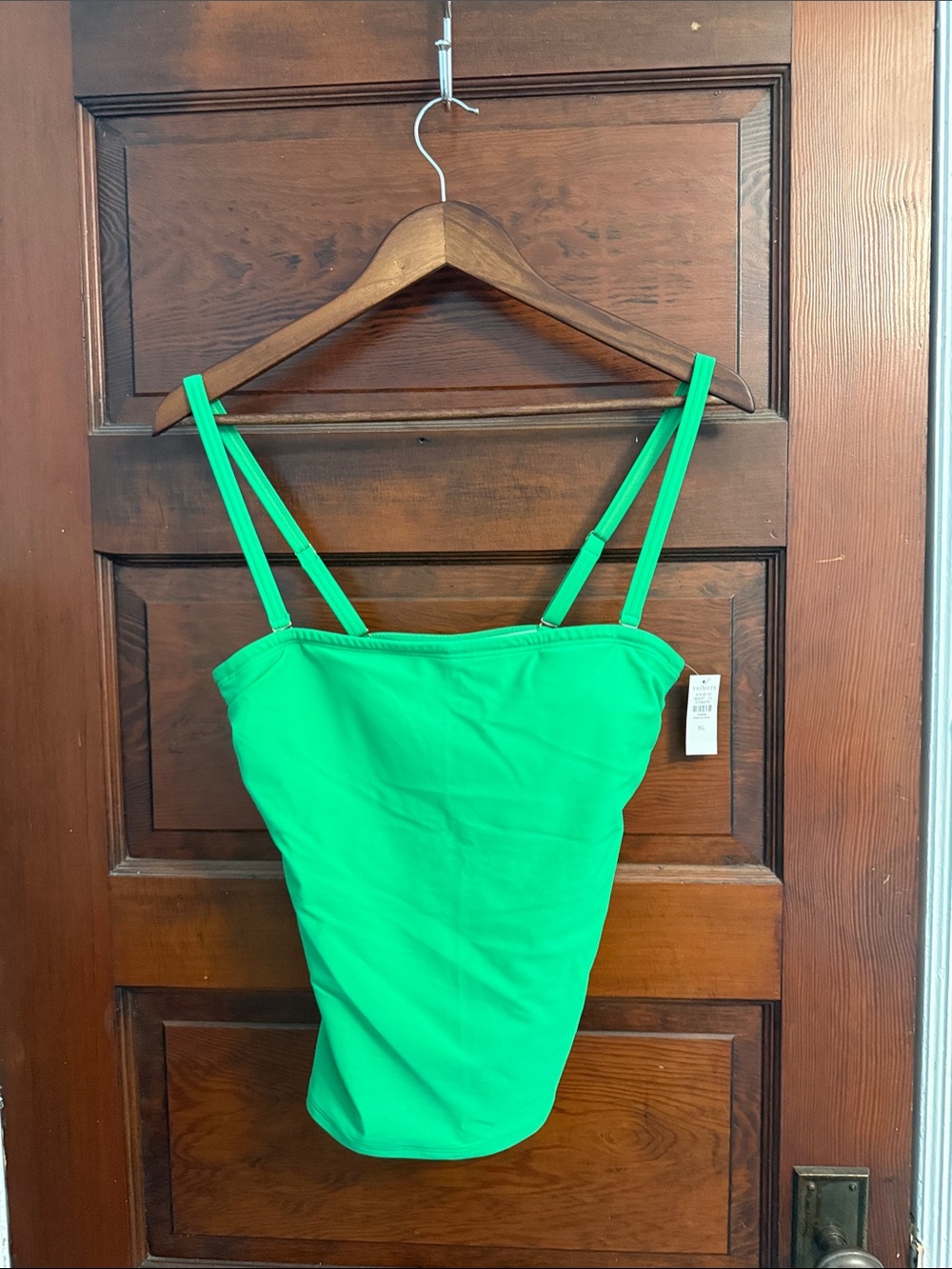Talbots Kelly Green Double-Strap Tankini Swim Top